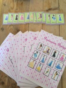 dinsey prinsessenfeestje bingo